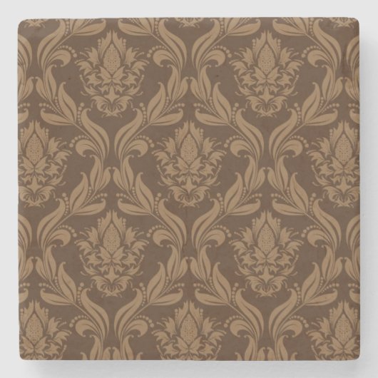 Damasthintergrund 2 steinuntersetzer (Vorderseite)