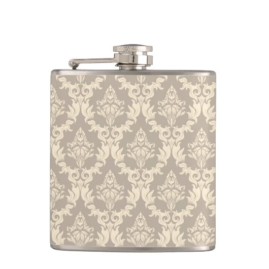 Damasthintergrund Flachmann (Vorderseite)