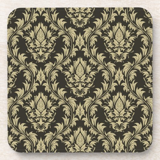 Damasthintergrund Getränkeuntersetzer (Vorderseite)