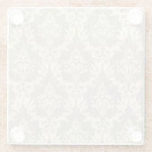 Damasthintergrund Glasuntersetzer (Rückseite)