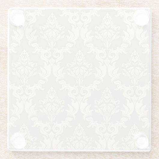 Damasthintergrund Glasuntersetzer (Rückseite)