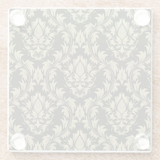 Damasthintergrund Glasuntersetzer (Rückseite)