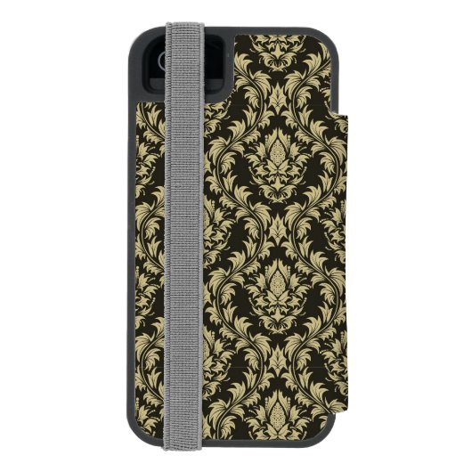 Damasthintergrund Incipio iPhone Geldbeutel-Hülle (Folio Rückseite)