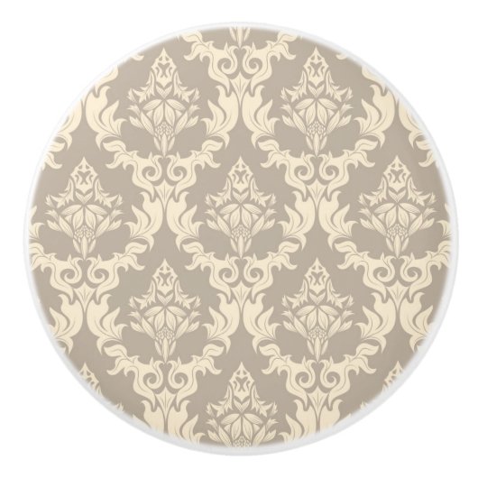 Damasthintergrund Keramikknauf (Vorderseite)