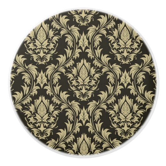 Damasthintergrund Keramikknauf (Vorderseite)