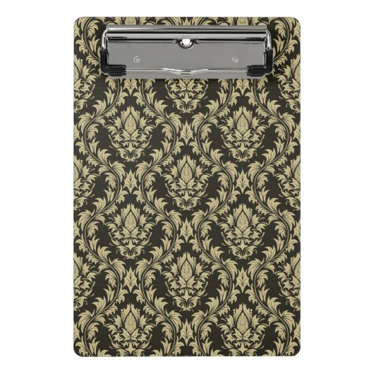 Damasthintergrund Mini Klemmbrett (Vorderseite)