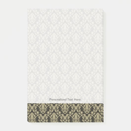 Damasthintergrund Post-it Klebezettel (Vorderseite)