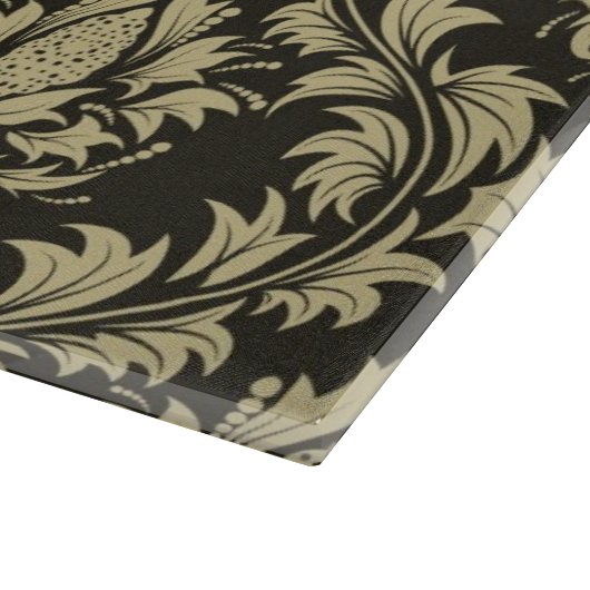 Damasthintergrund Schneidebrett (Ecke)