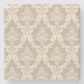 Damasthintergrund Steinuntersetzer (Vorderseite)