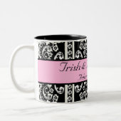 Damasthochzeits-Tasse Zweifarbige Tasse (Links)