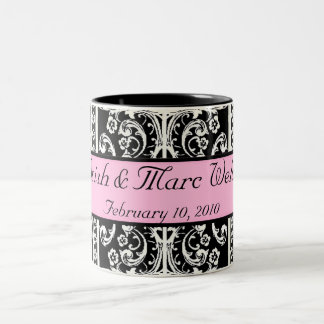 Damasthochzeits-Tasse Zweifarbige Tasse