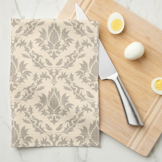 Damastmuster 3 küchentuch (Viertel Falte)
