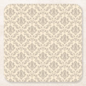 Damastmuster 3 rechteckiger pappuntersetzer (Vorderseite)