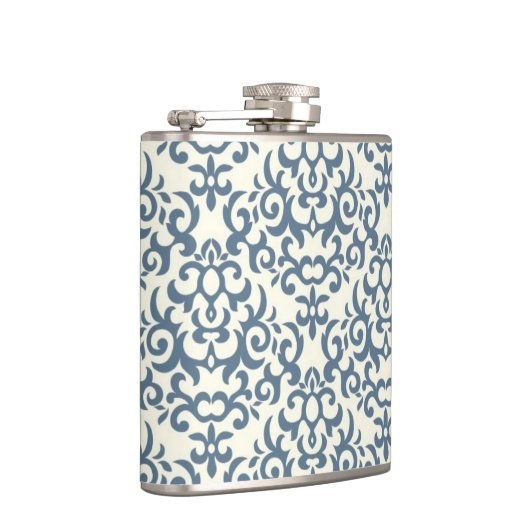 Damastmuster auf Steigungshintergrund 2 Flachmann (Rechts)