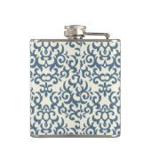 Damastmuster auf Steigungshintergrund 2 Flachmann (Rückseite)