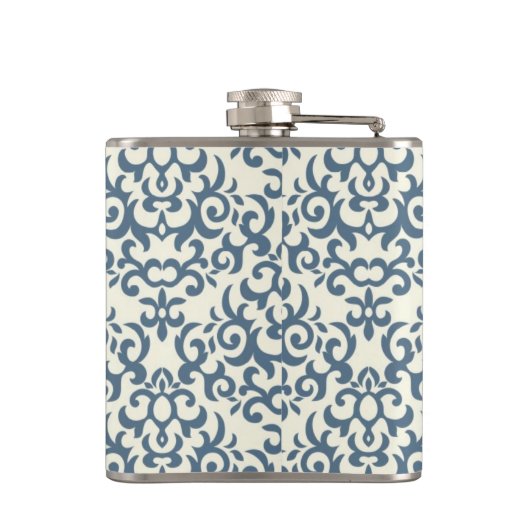 Damastmuster auf Steigungshintergrund 2 Flachmann (Rückseite)