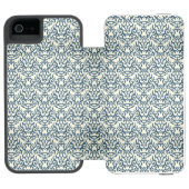 Damastmuster auf Steigungshintergrund 2 Incipio iPhone Geldbeutel-Hülle (Folio Geöffnet)