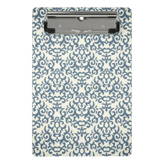 Damastmuster auf Steigungshintergrund 2 Mini Klemmbrett (Vorderseite)