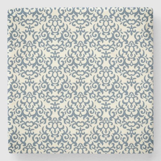 Damastmuster auf Steigungshintergrund 2 Steinuntersetzer (Vorderseite)