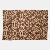 Damastmuster auf Steigungshintergrund Geschirrtuch (Horizontal)