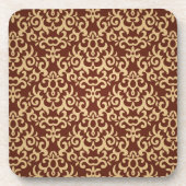 Damastmuster auf Steigungshintergrund Getränkeuntersetzer (Vorderseite)