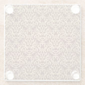 Damastmuster auf Steigungshintergrund Glasuntersetzer (Rückseite)