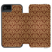 Damastmuster auf Steigungshintergrund Incipio iPhone Geldbeutel-Hülle (Folio Geöffnet)