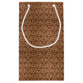 Damastmuster auf Steigungshintergrund Kleine Geschenktüte (Rückseite)