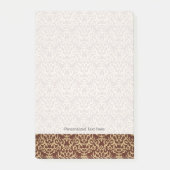 Damastmuster auf Steigungshintergrund Post-it Klebezettel (Vorderseite)