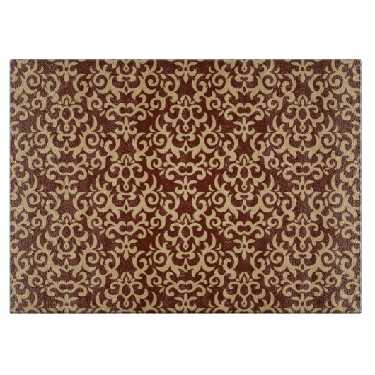 Damastmuster auf Steigungshintergrund Schneidebrett (Vorderseite)