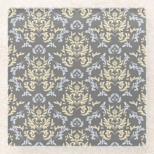 Damastmuster Glasuntersetzer (Vorderseite)