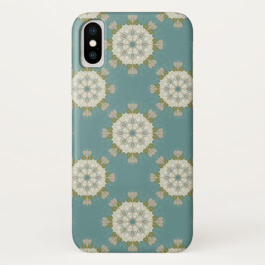 Damastmuster mit abstrakten Elementen Case-Mate iPhone Hülle (Rückseite)