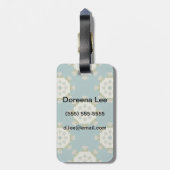 Damastmuster mit abstrakten Elementen Gepäckanhänger (Rückseite vertikal)