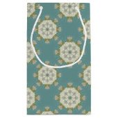 Damastmuster mit abstrakten Elementen Kleine Geschenktüte (Rückseite)