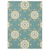 Damastmuster mit abstrakten Elementen Klemmbrett (Rückseite)