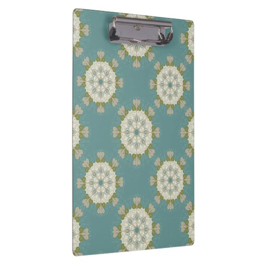 Damastmuster mit abstrakten Elementen Klemmbrett (Rechts)