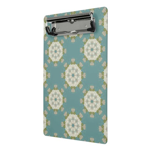 Damastmuster mit abstrakten Elementen Mini Klemmbrett (Gewinkelt2)