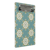 Damastmuster mit abstrakten Elementen Mini Klemmbrett (Schrägansicht)