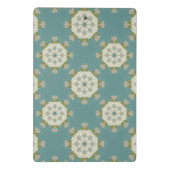 Damastmuster mit abstrakten Elementen Mini Klemmbrett (Rückseite)