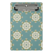 Damastmuster mit abstrakten Elementen Mini Klemmbrett (Vorderseite)