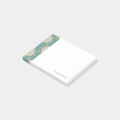 Damastmuster mit abstrakten Elementen Post-it Klebezettel (angewinkelt)