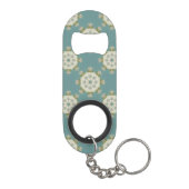 Damastmuster mit abstrakten Elementen Schlüsselanhängerflaschenöffner (Rückseite)