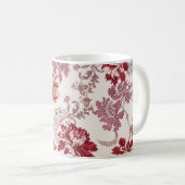 Damastmuster mit Blume und Vintagem Wandteppich Kaffeetasse (VorderseiteRechts)