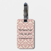 Damastmustertapete Gepäckanhänger (Rückseite vertikal)