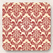 Damastmustertapete Getränkeuntersetzer (Vorderseite)