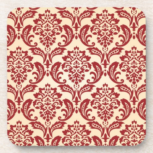 Damastmustertapete Getränkeuntersetzer (Vorderseite)