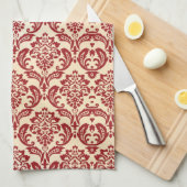 Damastmustertapete Küchentuch (Viertel Falte)