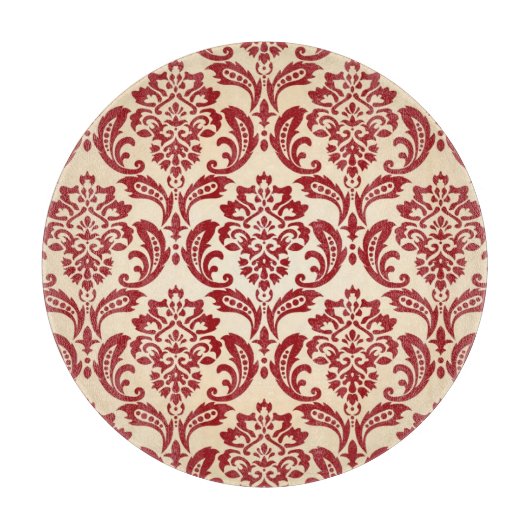 Damastmustertapete Schneidebrett (Vorderseite)