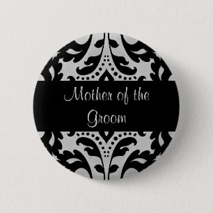 Damastmutter des Bräutigams Button