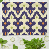 Damastpaisley-Arabeske Marokkanermuster Handtuch (Gefaltet)